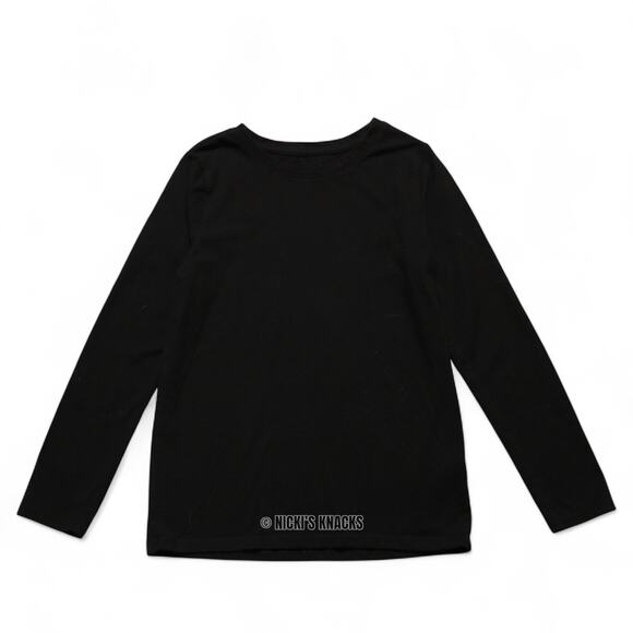 4/$20 - Cat & Jack Unisex Kids Long Sleeve Black Crewneck T-Shirt Size M 7/8 - Picture 2 of 6